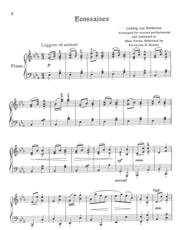 Beethoven Ecossaises for the Piano