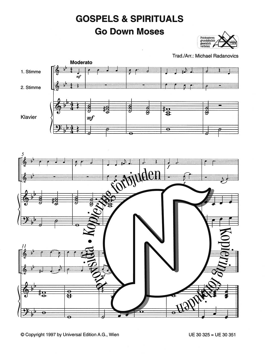 Gospels & Spirituals: 2 Violins & Piano