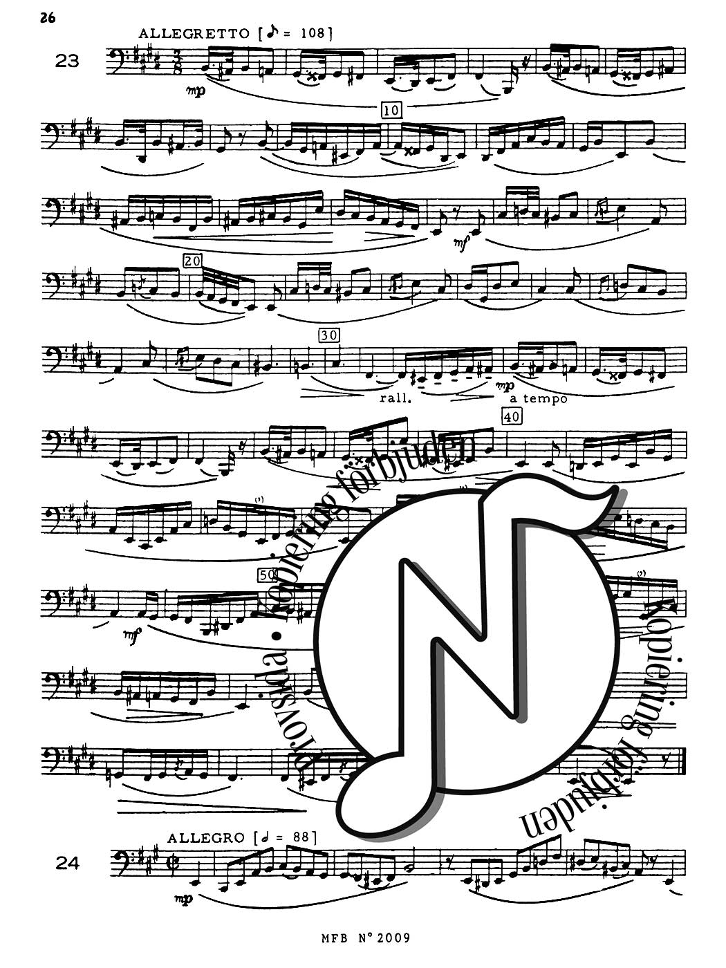 Marco Bordogni: 43 Bel Canto Studies for Tuba (or Bass Trombone)