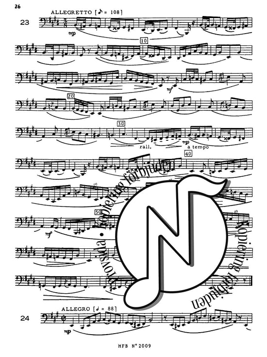 Marco Bordogni: 43 Bel Canto Studies for Tuba (or Bass Trombone)