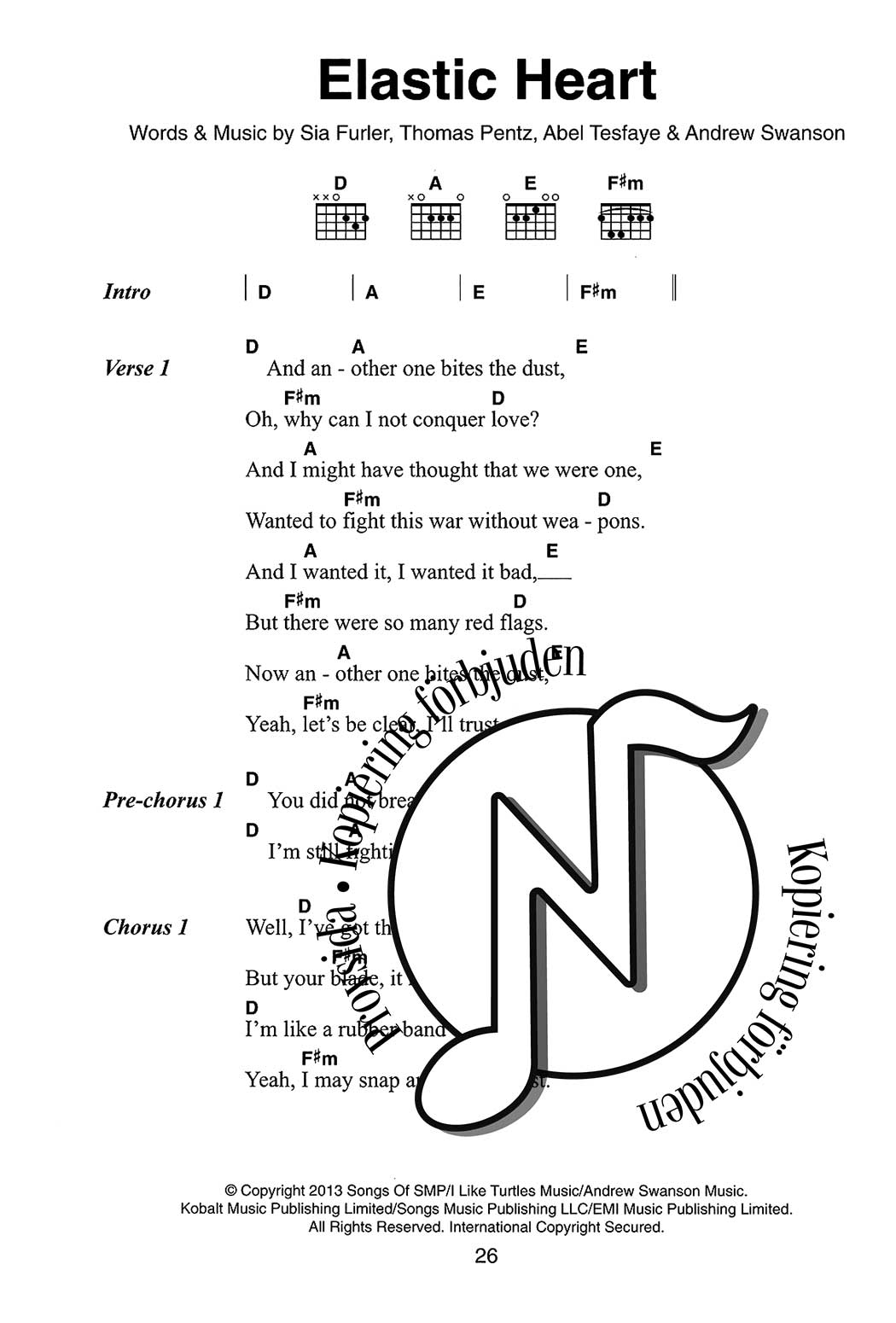 Hits of the Year 2015: Guitar Chord Songbook (Voice & Guitar)