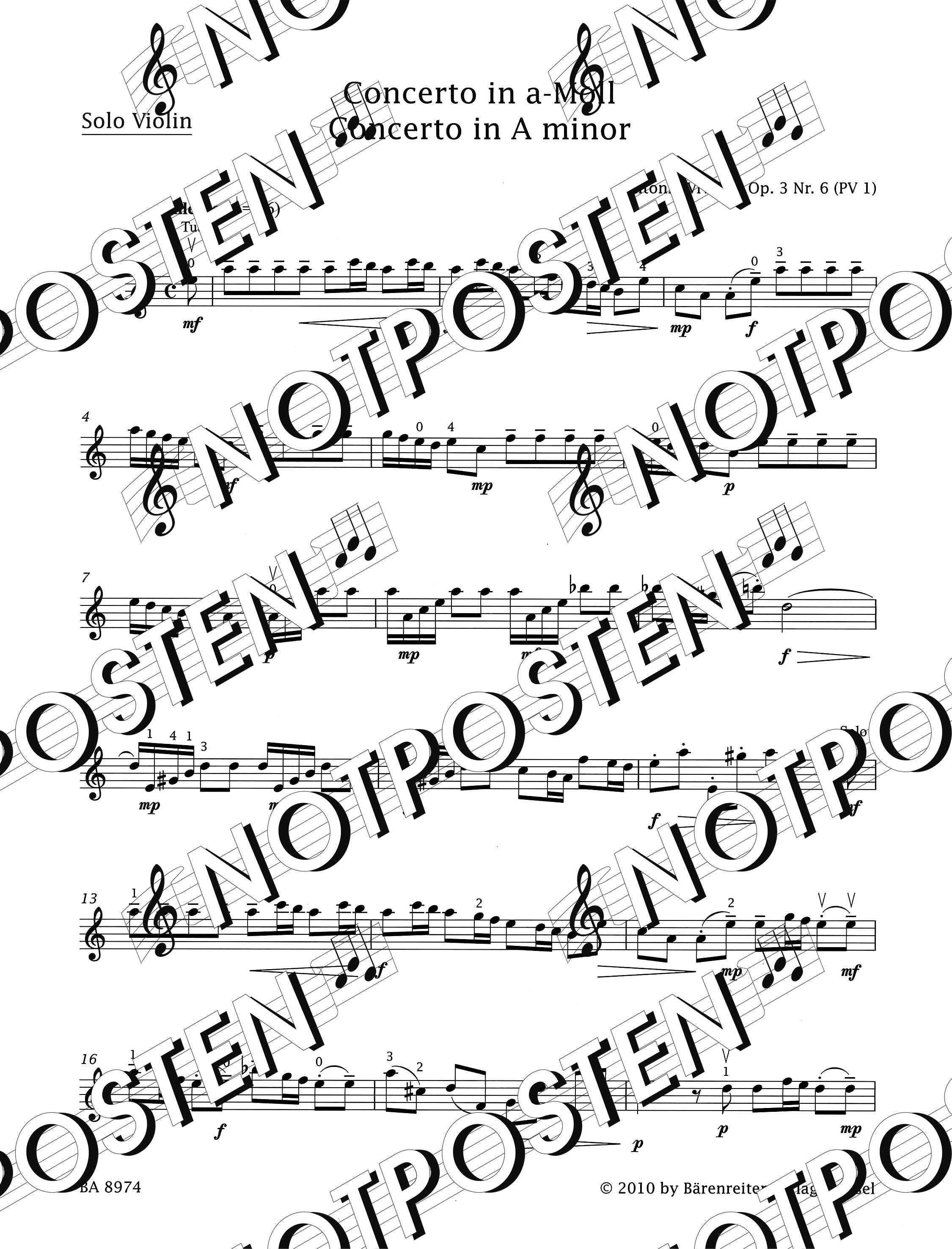 Antonio Vivaldi: Concerto in A Minor Op. 3/6