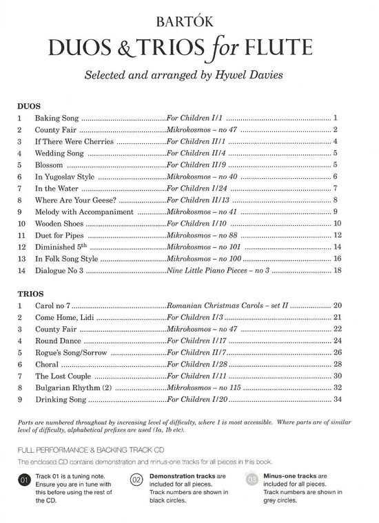 Bartók Edition Duos & Trios for Flute