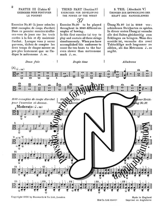 Ševcík Op. 2 Part 3: School of Bowing Technique for Viola