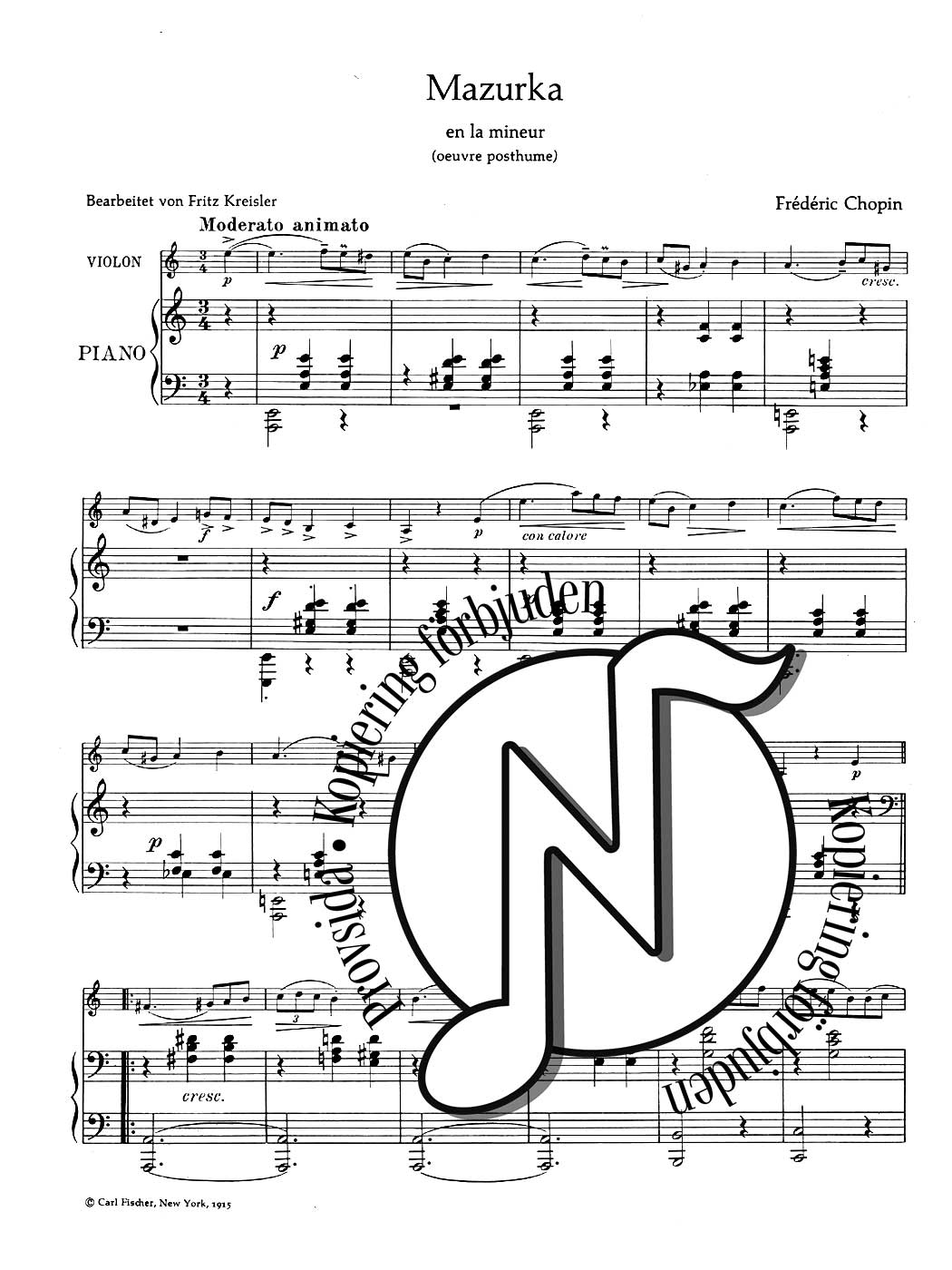 Frédéric Chopin: Mazurka en la mineur