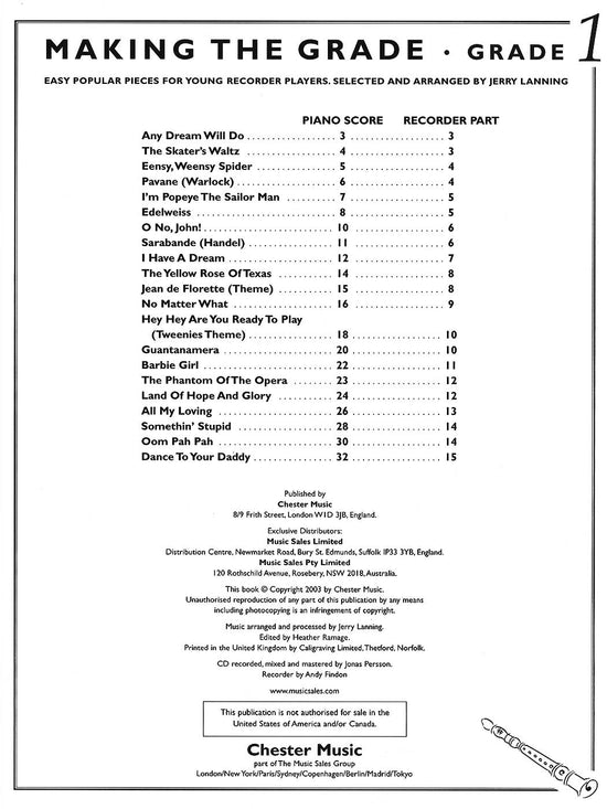 Making the Grade Recorder (Grade 1)