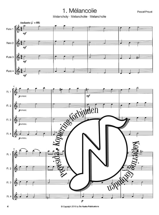 14 Easy Flute Quartets