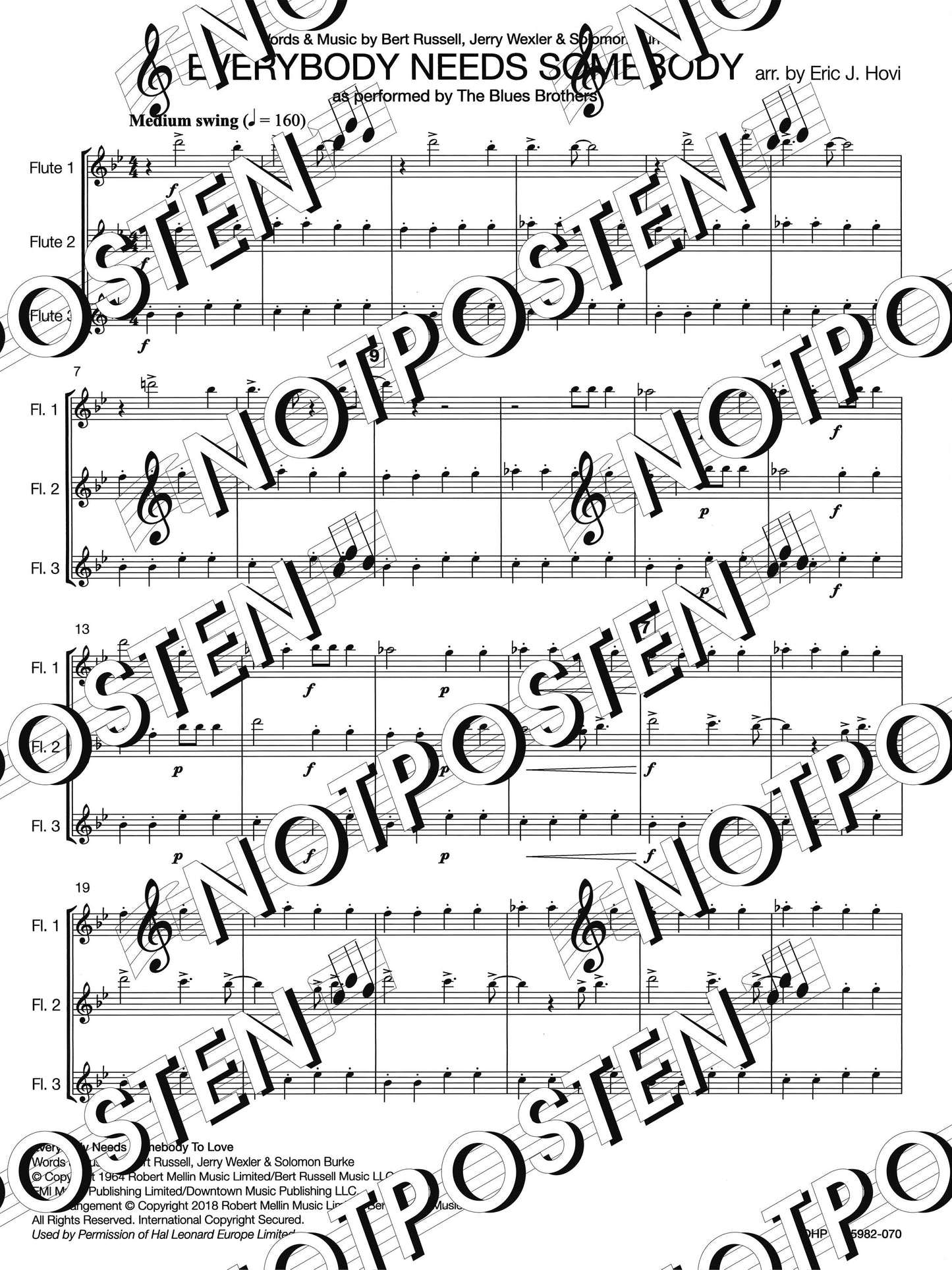 Everybody Needs Somebody Flute Trio