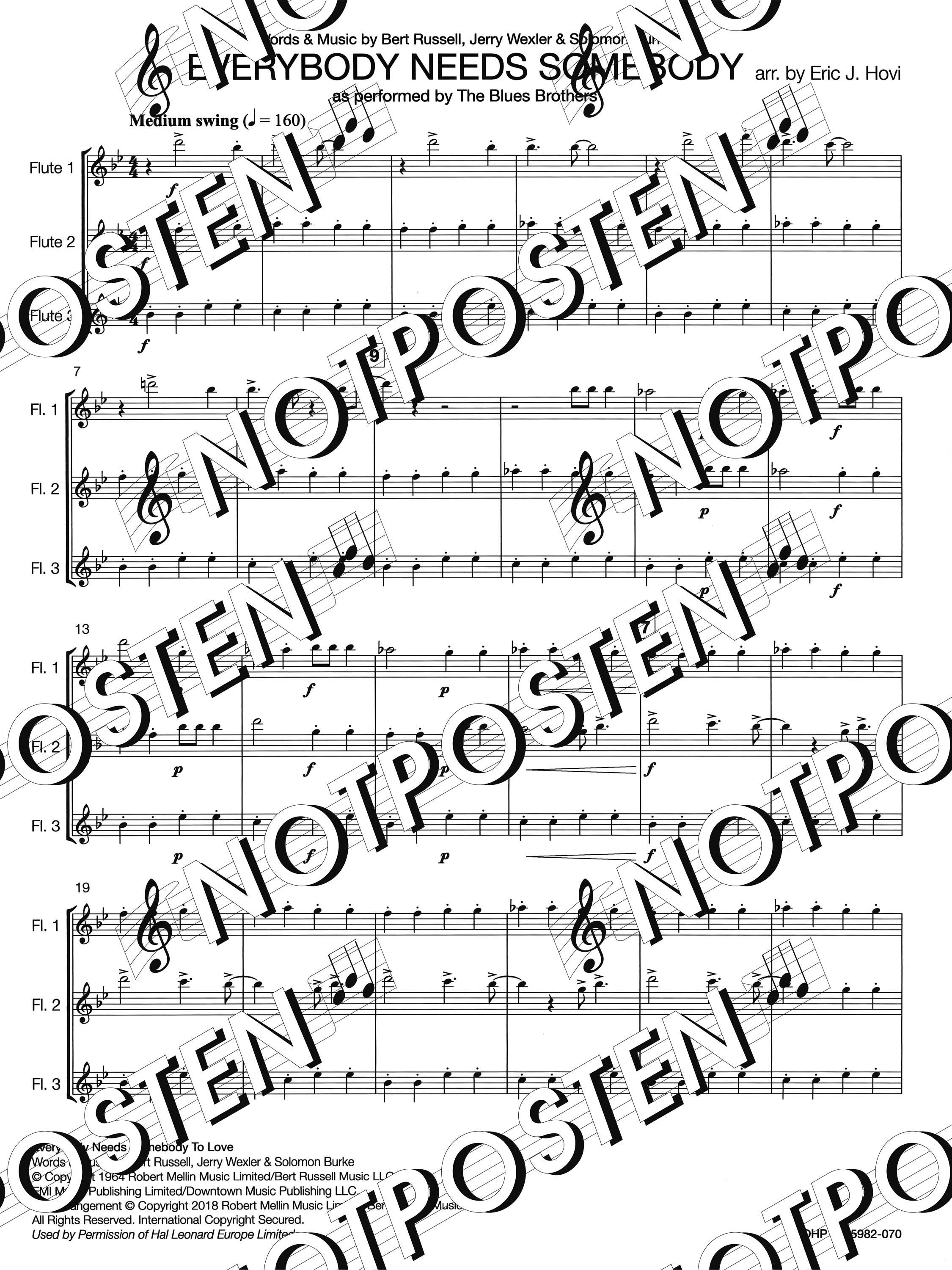 Everybody Needs Somebody Flute Trio