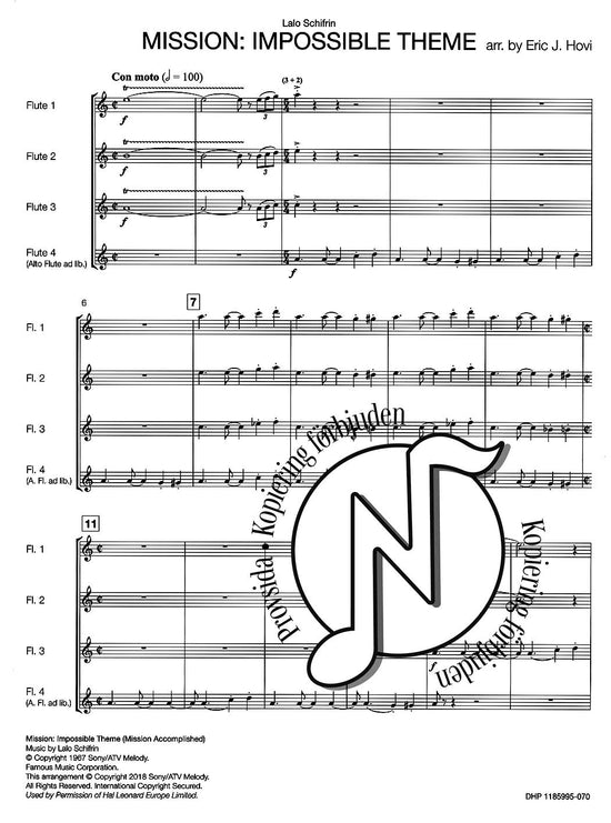 Mission: Impossible Theme (Flute Quartet)