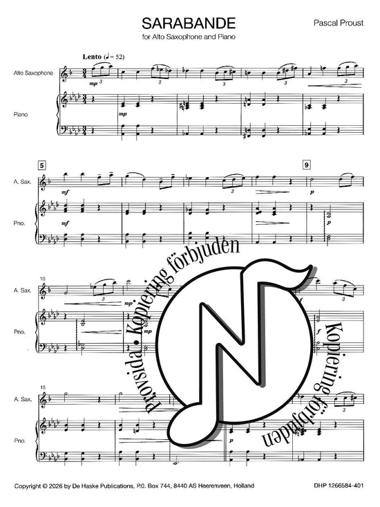 Sarabande for Alto Saxophone and Piano