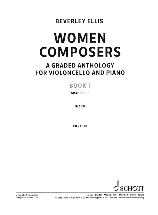 Women Composers: A Graded Anthology for Violoncello and Piano Book 1