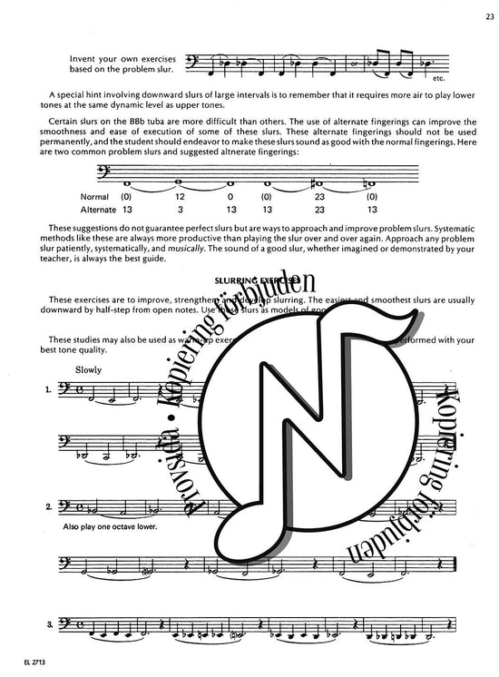 Practical Hints on Playing the Tuba (Bass)