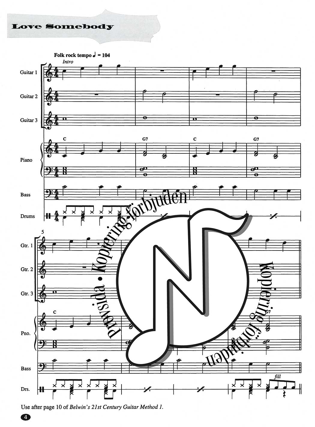The 21st Century Guitar Method: Guitar Ensemble 1 (Score Book)