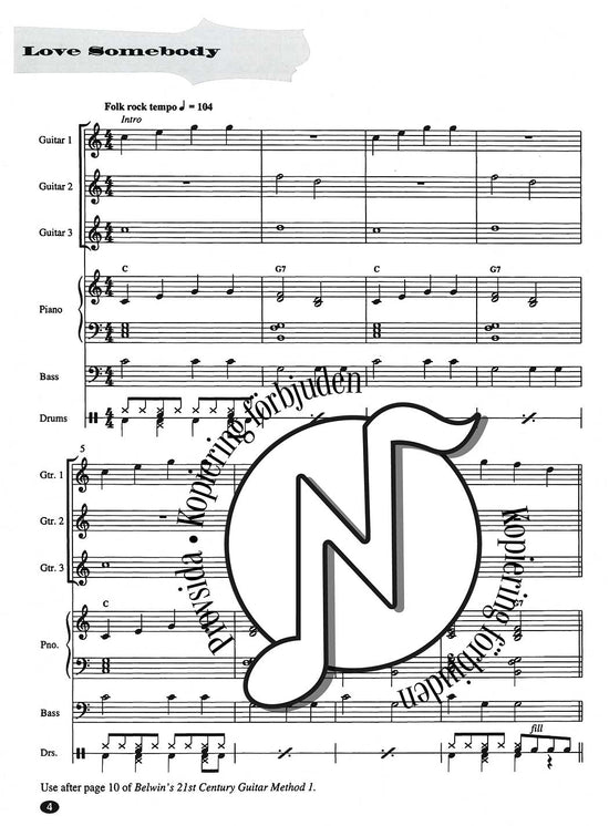 The 21st Century Guitar Method: Guitar Ensemble 1 (Score Book)