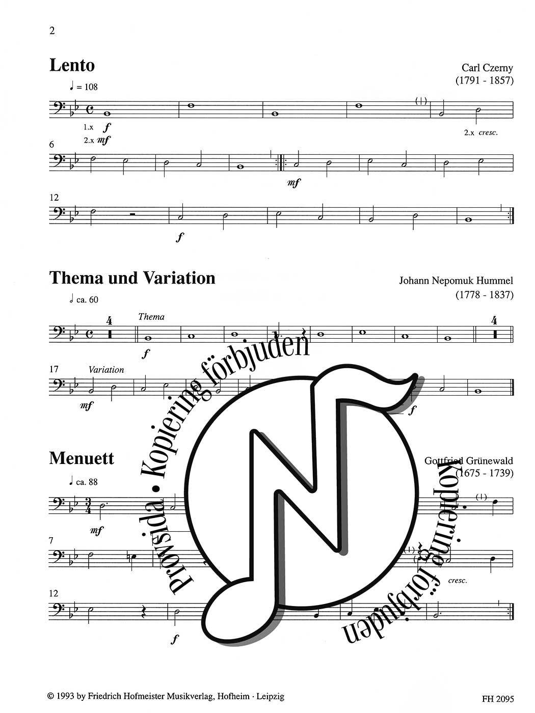 Zum Üben und Vorspielen (Posaune und Klavier)