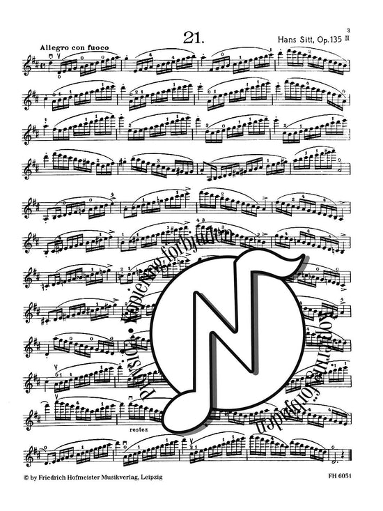 Hans Sitt: Schule der Geläufigkeit unt Fingerfertigkeit Op. 135 Heft 2 (Violin)