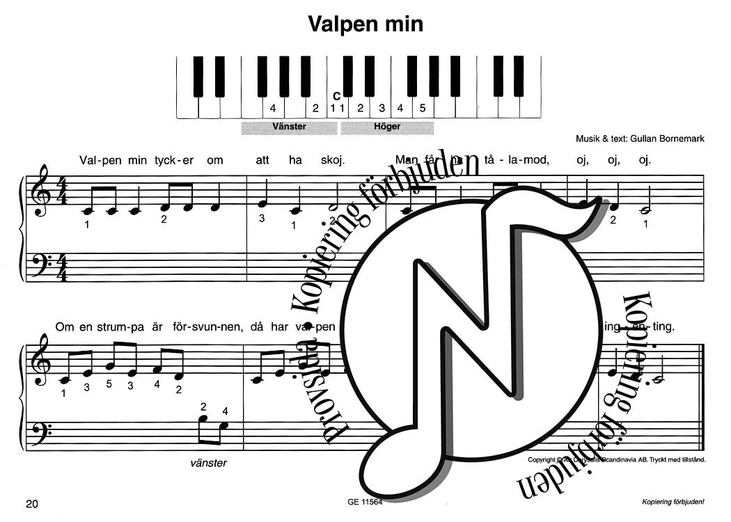 Före pianogehör: Pianospelbok för barn