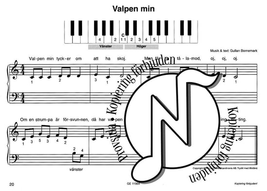 Före pianogehör: Pianospelbok för barn