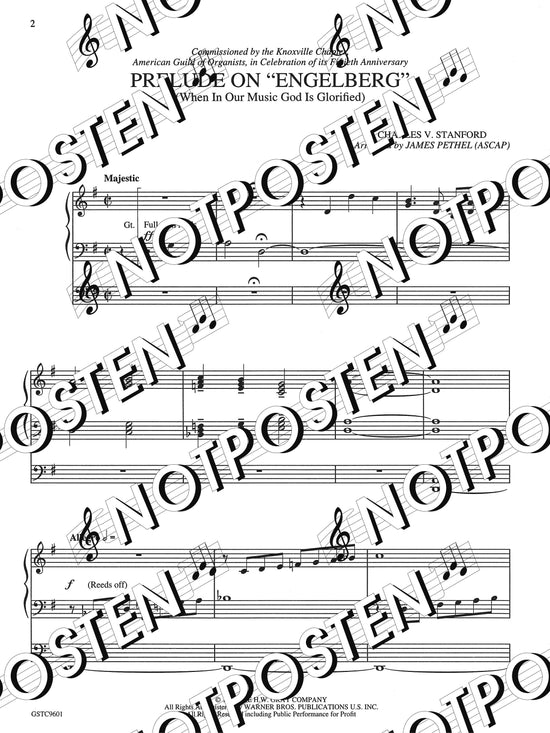 Prelude on "Engelberg" (When in Our Music God is Glorified)