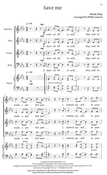 Classic Queen Choral Collection SATB