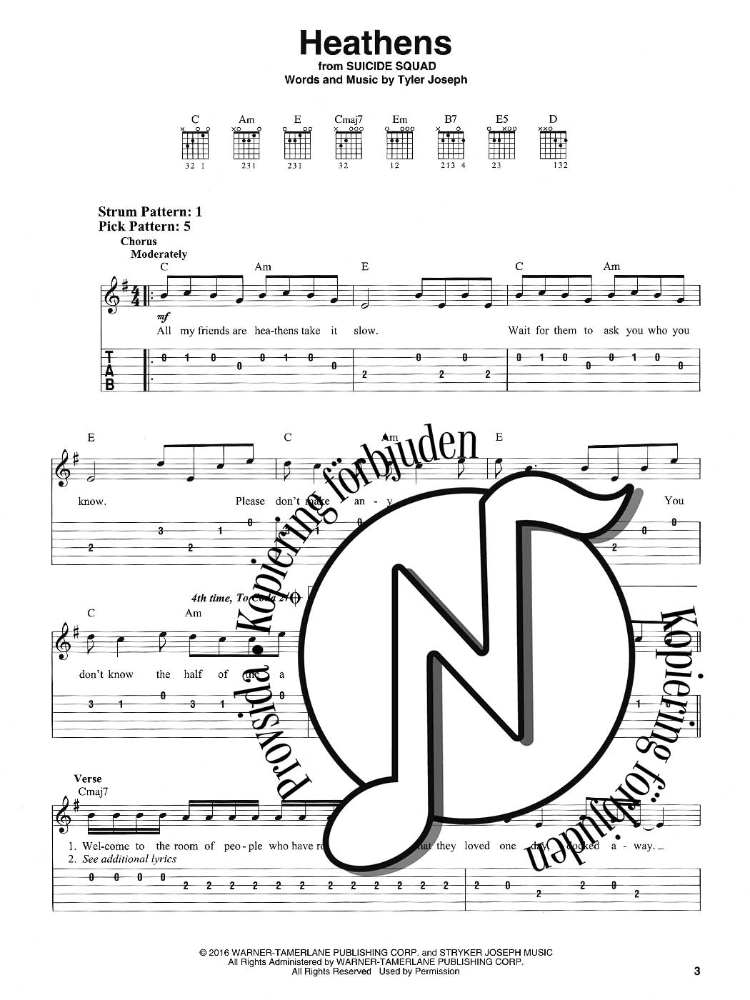 Chart Hits of 2016-2017 (Easy Guitar)