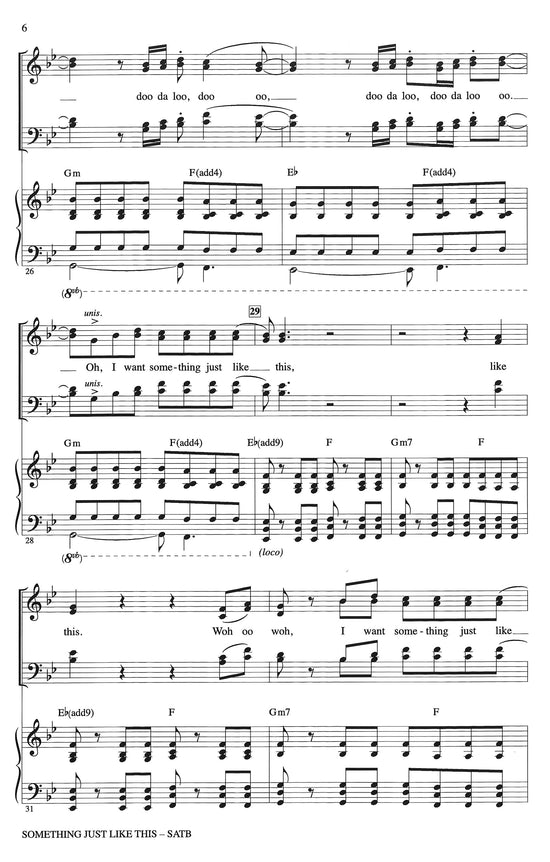 Something Just Like This SATB