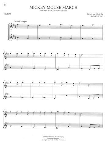 Disney Songs For Two Violins