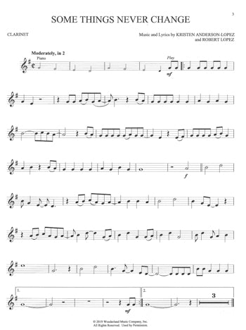 Frozen II Clarinet