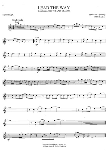 Favorite Disney Songs for Tenor Sax
