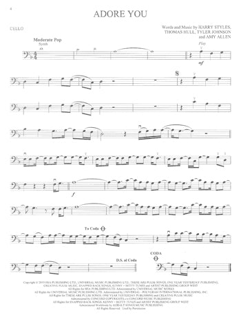 Hit Songs for Cello