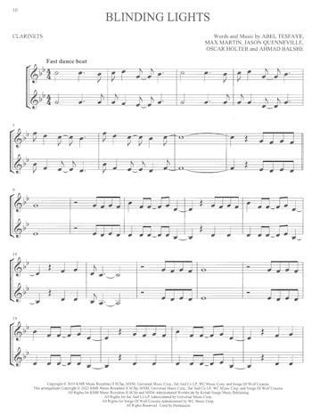 Chart Hits For Two Clarinets