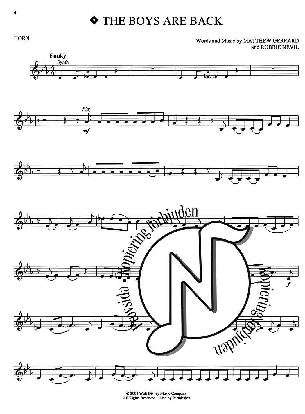 High School Musical 3: Senior Year (Horn)