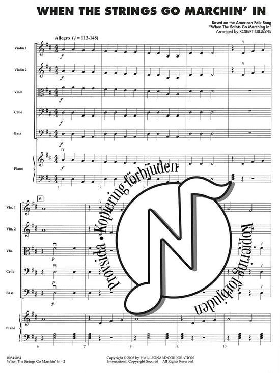 When the Strings Go Marchin' In (String Orchestra Artist Level)