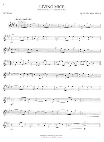 MINECRAFT: Music from the Video Game Series Alto Sax