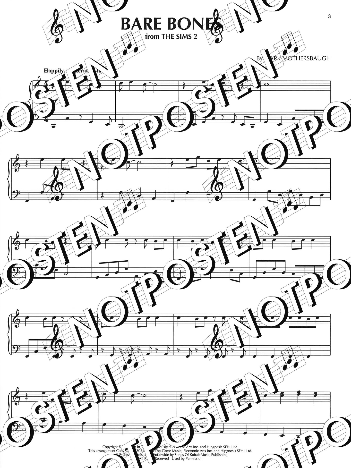 The Sims: Music from the Video Game Series (Piano Solo)