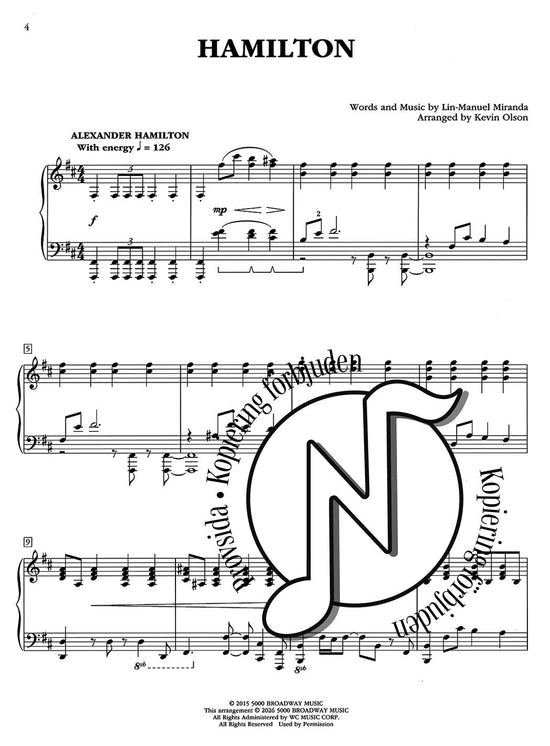 Broadway Spectacular for Piano Solo