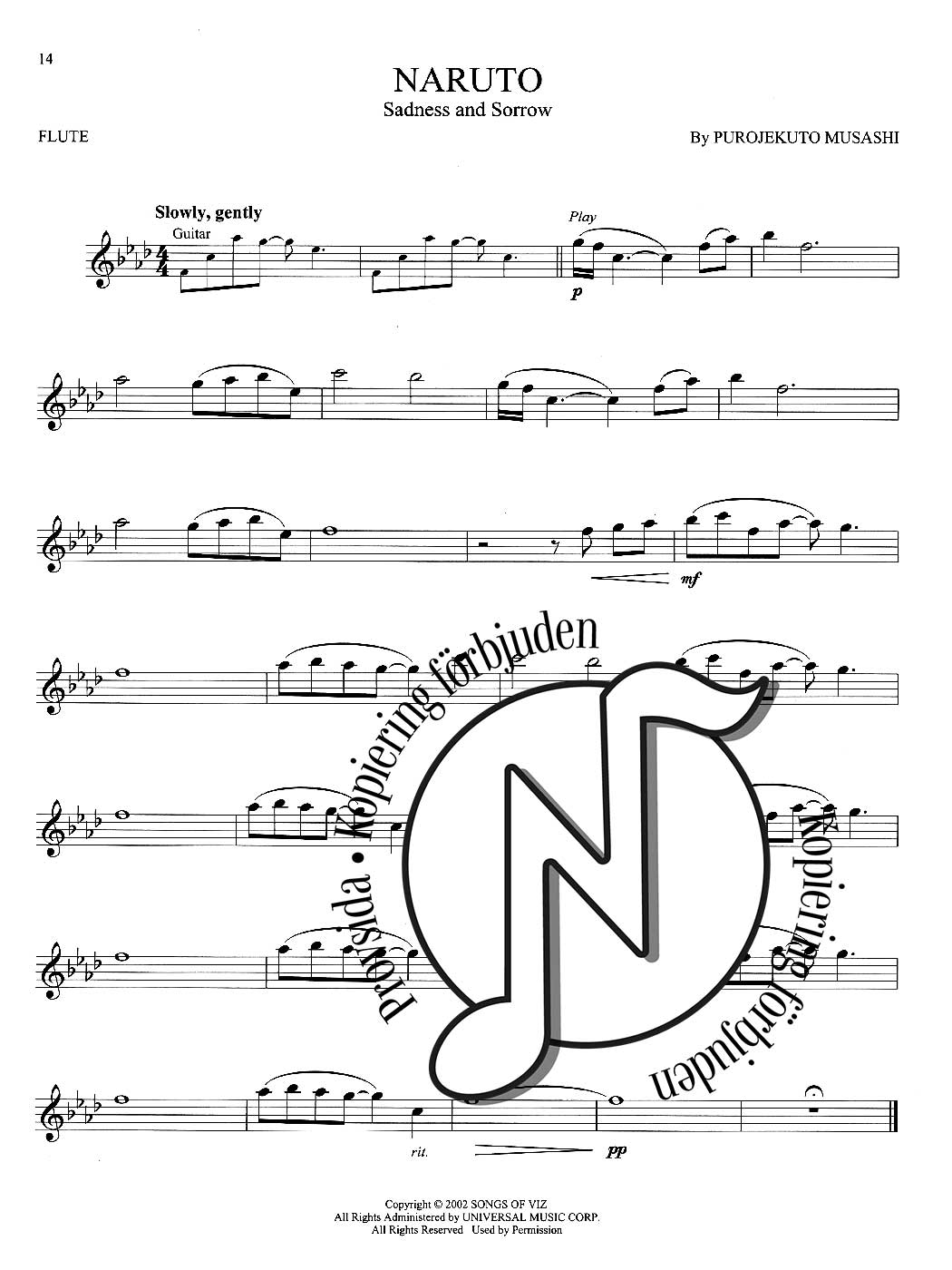Popular Video Game Music: Themes from 14 Games (Flute)
