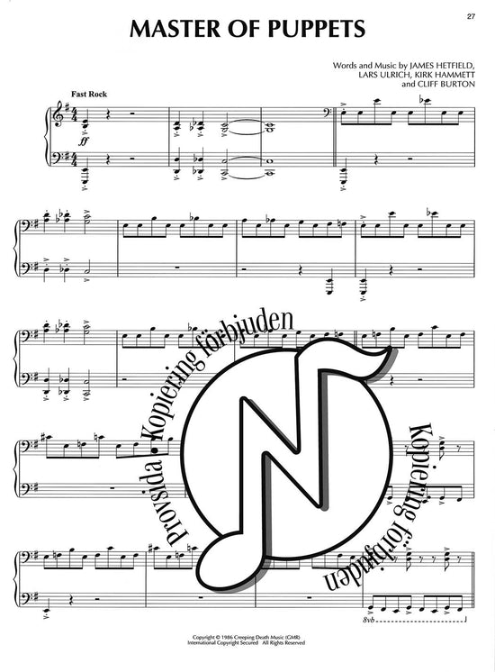 Metallica for Piano