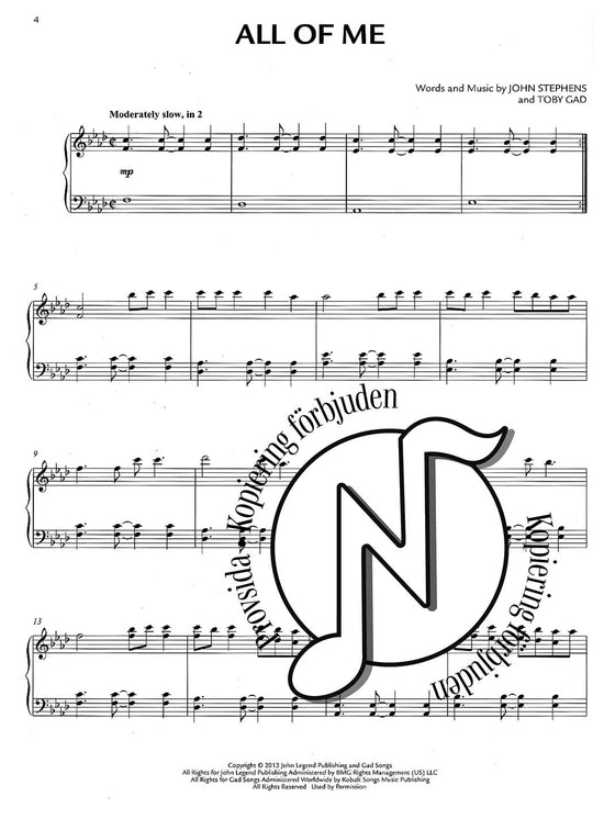 40 Famous Melodies for Piano Solo