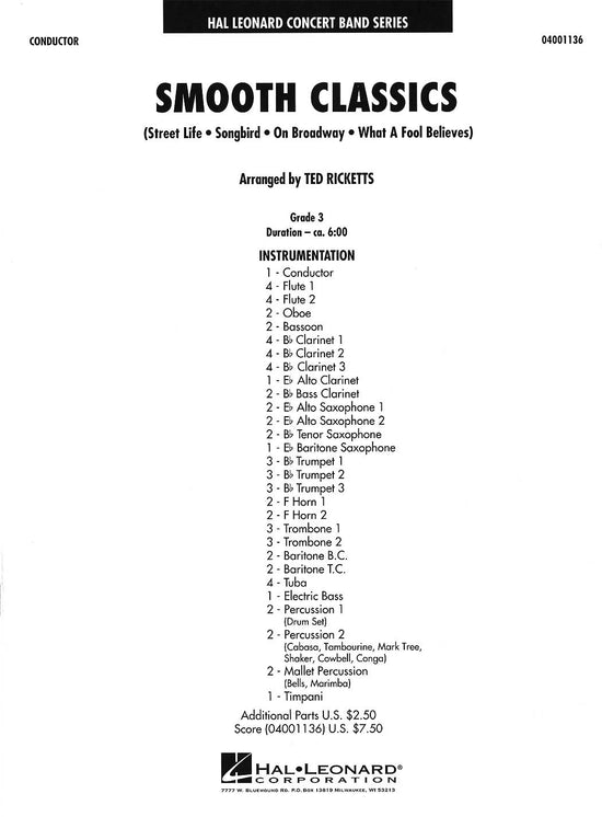 Smooth Classics (Concert Band Grade 3)