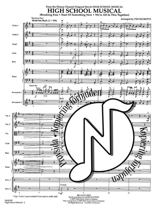 Pop Specials for Strings: High School Musical