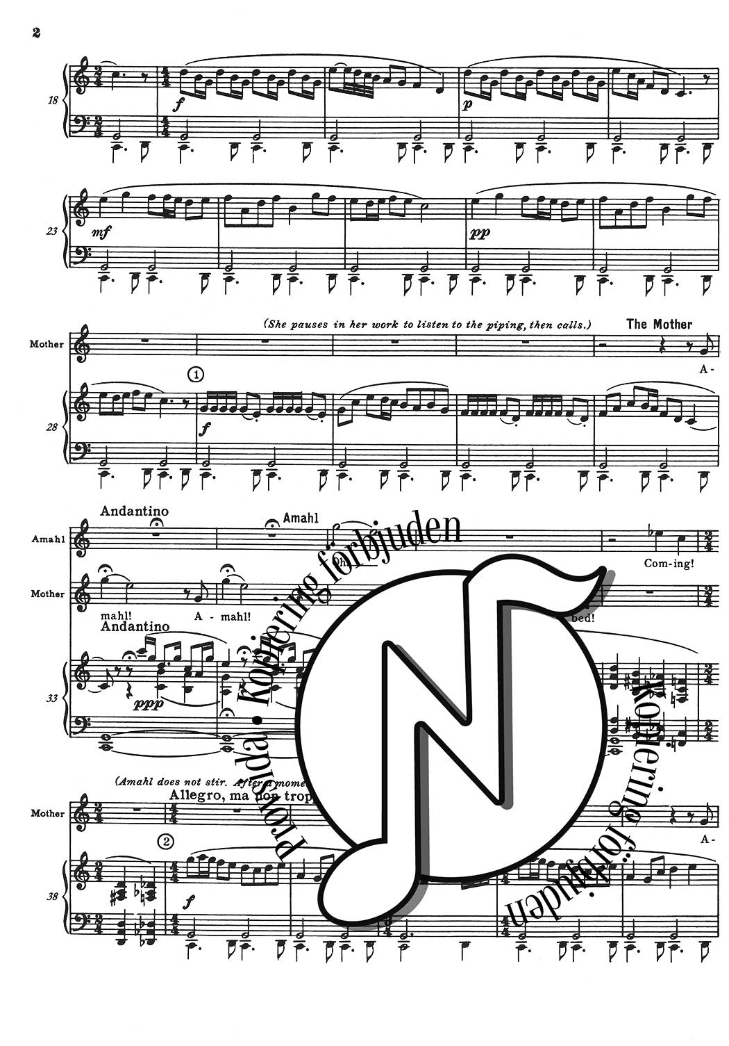 Amahl and the Night Visitors (Vocal Score)