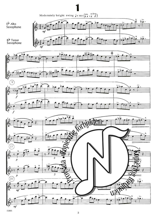 Six Jazz Duets volume 1 (Alto & Tenor Saxophones)