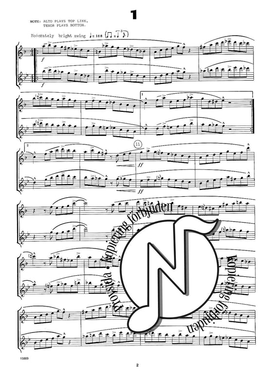 Six Jazz Duets volume 2 (Alto & Tenor Saxophone)