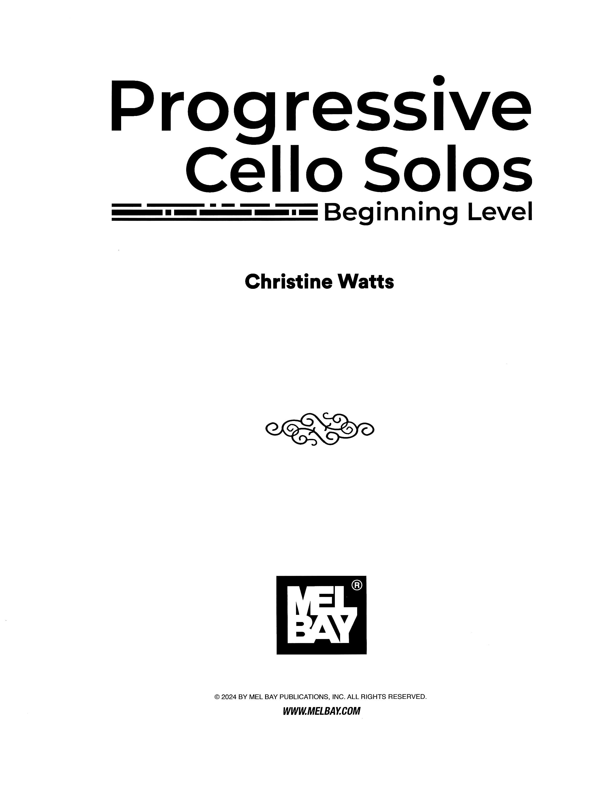 Progressive Cello Solos: Beginning Level