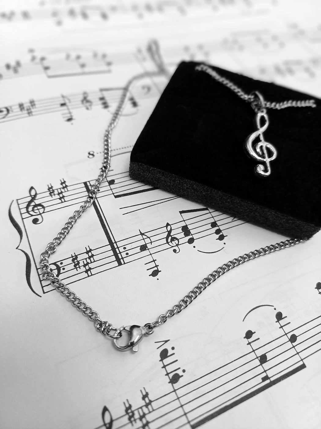 Halsband G-klav Silver