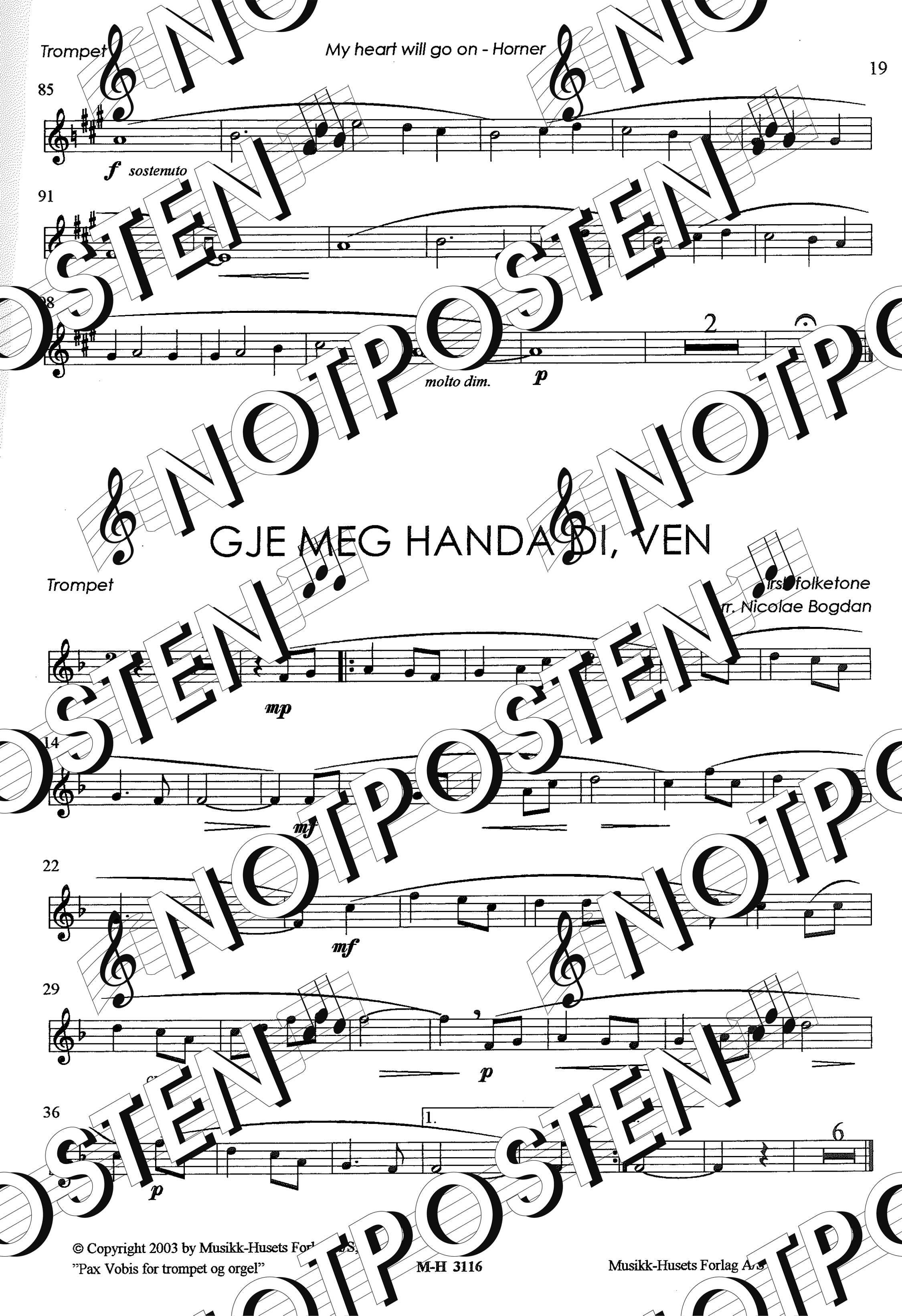 Pax Vobis Trumpet & Orgel