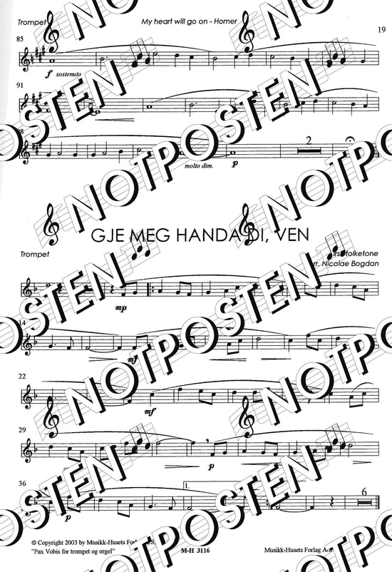 Pax Vobis Trumpet & Orgel
