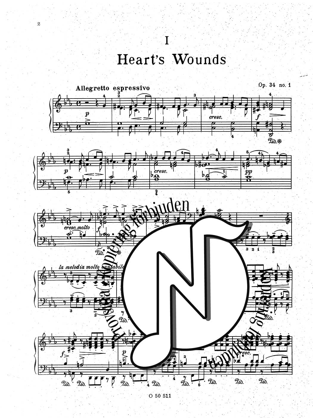 Edvard Grieg: Elegiac Melodies Op. 34 for Piano